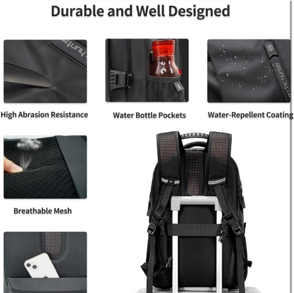 Large Carry on Travel Backpack for Men,30L - Picture 4 of 4